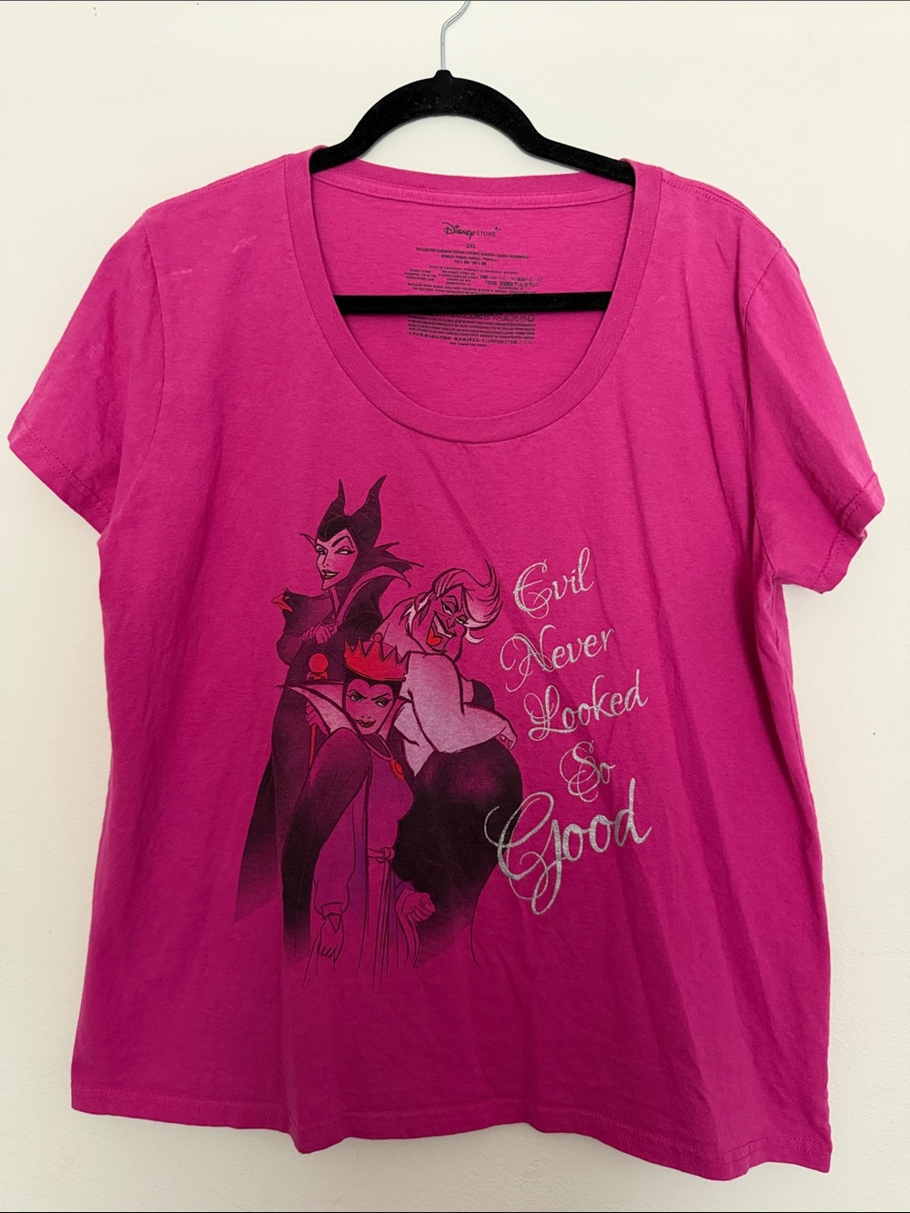 Disney Bright Pink Fuchsia Villains Tee